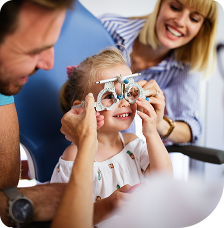 Child getting a Pediatric Eye Exam at Kennedy Vision Health Center