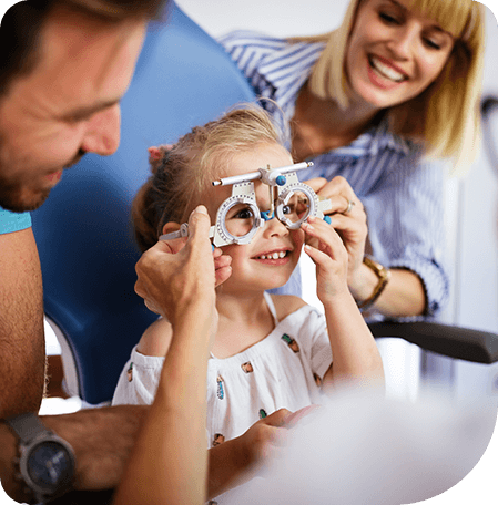 Child getting a Pediatric Eye Exam at Kennedy Vision Health Center