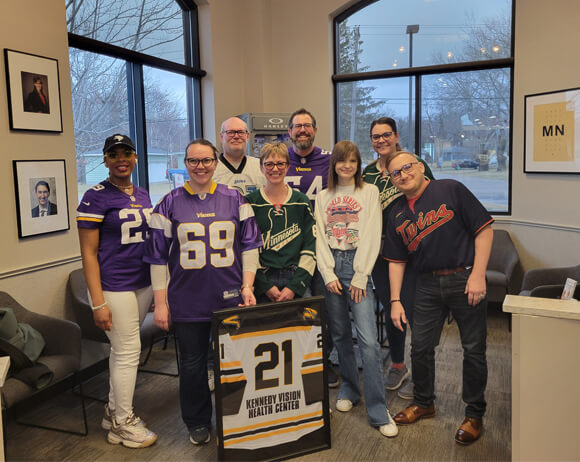 Kennedy Vision Health Center Staff wearing Jersey